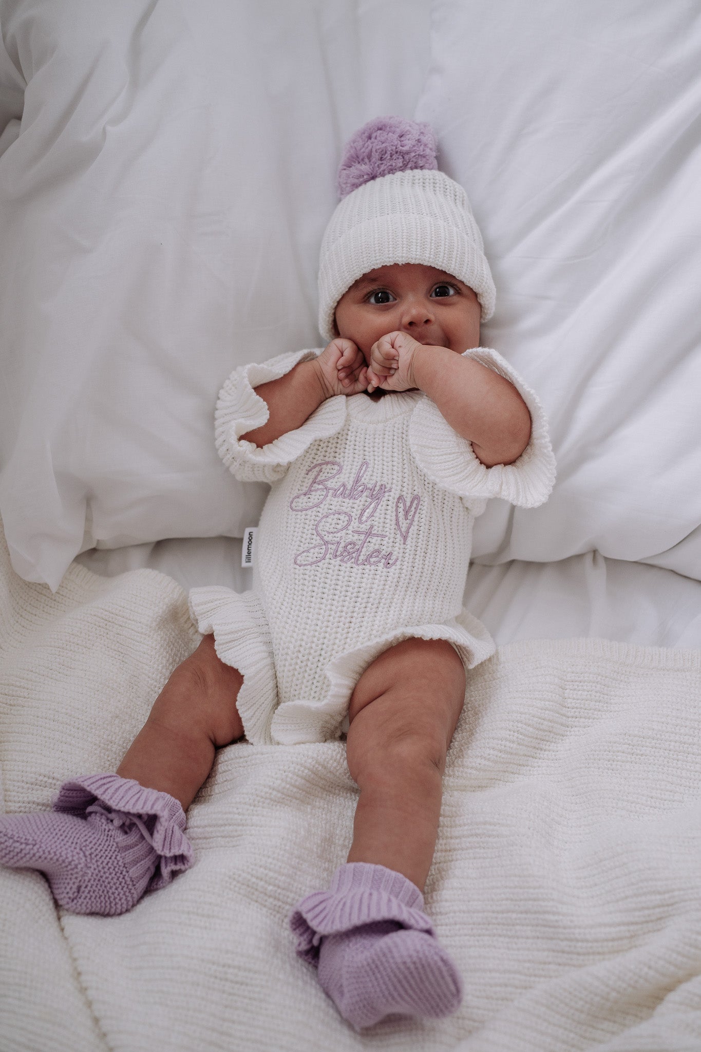 “Baby sister” Bundel | Milky White &amp; Lavender Mist